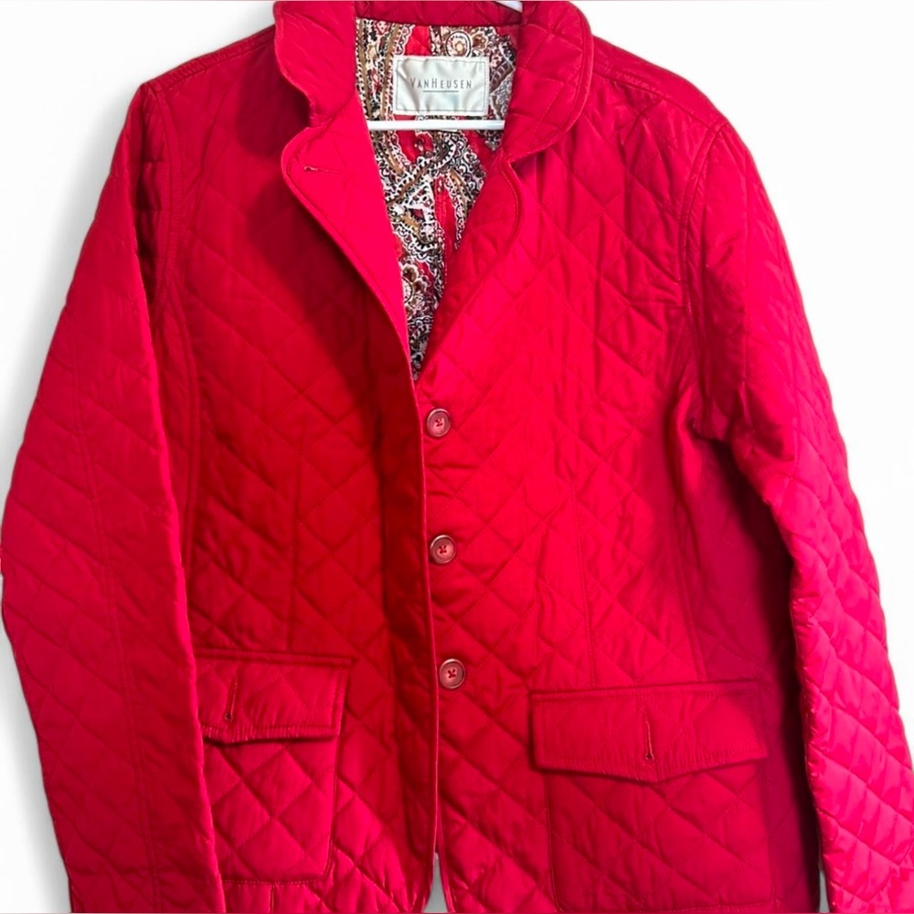 Van Heusen Red Quilted Jacket